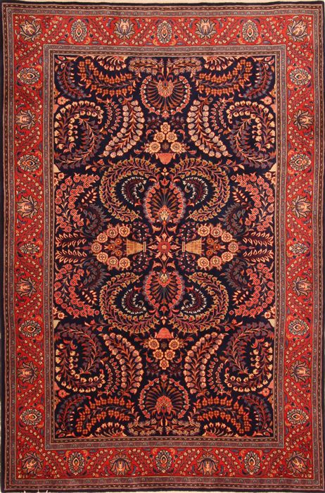Sarouk Red Hand Knotted 68 X 100 Area Rug 100-23281 Image 0