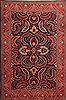 Sarouk Red Hand Knotted 68 X 100  Area Rug 100-23281 Thumb 0