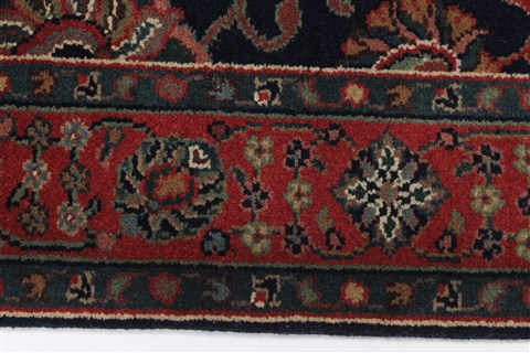 Tabriz Blue Runner Hand Knotted 28 X 710 Area Rug 250-23291 Image 2