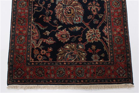 Tabriz Blue Runner Hand Knotted 28 X 710 Area Rug 250-23291 Image 4