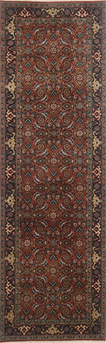 Herati Brown Runner Hand Knotted 27 X 82  Area Rug 250-23293 Image 0