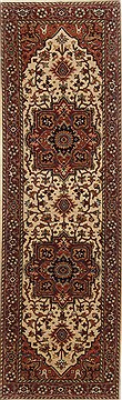 Serapi Beige Runner Hand Knotted 2'6" X 8'1"  Area Rug 250-23296