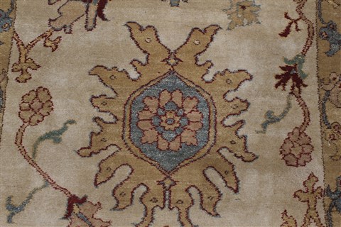 Chobi Beige Runner Hand Knotted 30 X 81 Area Rug 250-23297 Image 3