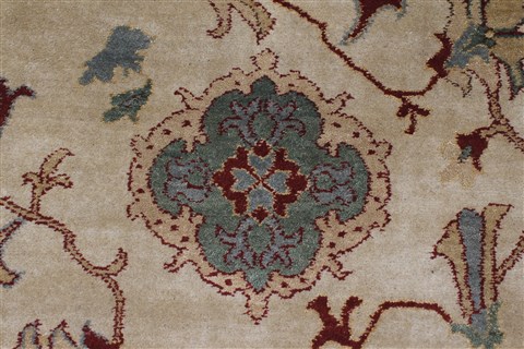 Chobi Beige Runner Hand Knotted 30 X 81 Area Rug 250-23297 Image 4