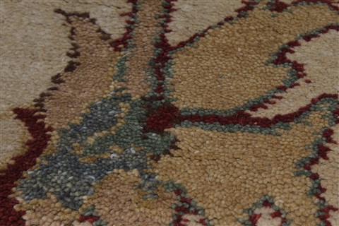 Chobi Beige Runner Hand Knotted 30 X 81 Area Rug 250-23297 Image 8