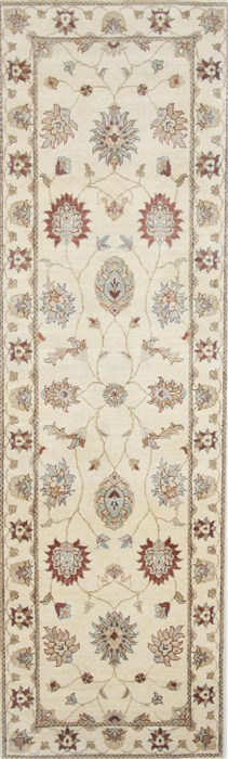 Ziegler Beige Runner Hand Knotted 27 X 88  Area Rug 250-23298 Image 0