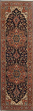 Serapi Blue Runner Hand Knotted 2'7" X 8'4"  Area Rug 250-23305