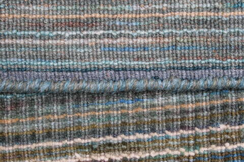 Modern Green Runner Hand Knotted 26 X 80  Area Rug 250-23315 Image 10