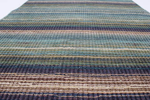 Modern Green Runner Hand Knotted 26 X 80  Area Rug 250-23315 Image 1