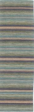 Modern Green Runner Hand Knotted 2'6" X 8'0"  Area Rug 250-23315