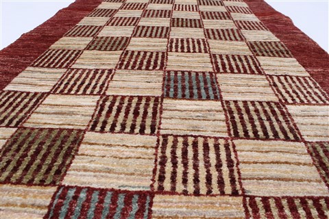Modern Beige Runner Hand Knotted 28 X 79 Area Rug 250-23318 Image 2