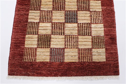 Modern Beige Runner Hand Knotted 28 X 79 Area Rug 250-23318 Image 5