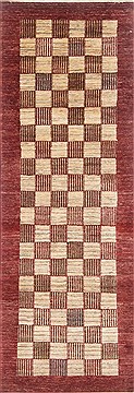 Modern Beige Runner Hand Knotted 2'8" X 7'9"  Area Rug 250-23318