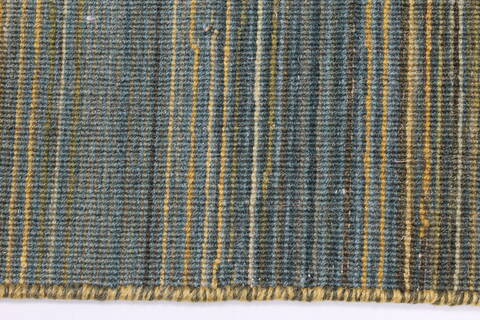 Modern Green Runner Hand Knotted 26 X 80  Area Rug 250-23322 Image 2