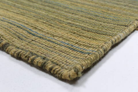 Modern Green Runner Hand Knotted 26 X 80  Area Rug 250-23322 Image 5