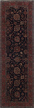 Tabriz Blue Runner Hand Knotted 2'7" X 8'1"  Area Rug 250-23326