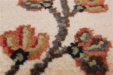 Kashmar Beige Runner Hand Knotted 26 X 80 Area Rug 250-23327 Image 6