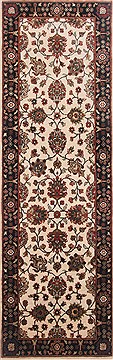 Indian Kashmar Beige Runner 6 to 9 ft Wool Carpet 23327