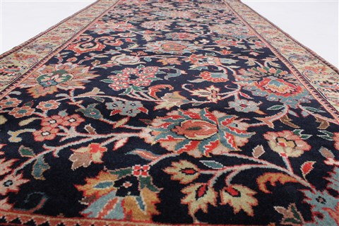 Kashmir Blue Runner Hand Knotted 28 X 711 Area Rug 250-23331 Image 1
