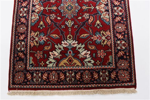 Semnan Red Runner Hand Knotted 27 X 710 Area Rug 250-23339 Image 4