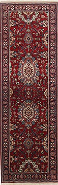 Indian Semnan Red Runner 6 to 9 ft Wool Carpet 23339