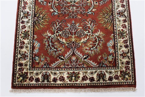 Semnan Brown Runner Hand Knotted 25 X 80 Area Rug 250-23341 Image 3