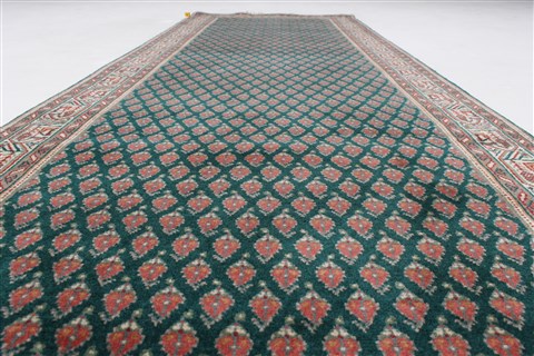 Bidjar Green Runner Hand Knotted 27 X 79 Area Rug 250-23383 Image 1
