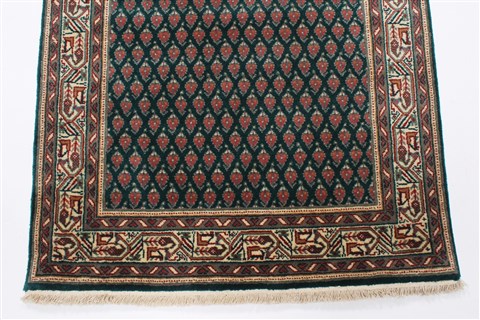 Bidjar Green Runner Hand Knotted 27 X 79 Area Rug 250-23383 Image 5