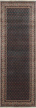 Indian Bidjar Green Runner 6 to 9 ft Wool Carpet 23383