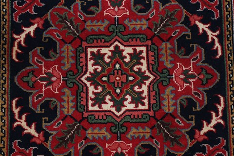 Heriz Black Runner Hand Knotted 27 X 711 Area Rug 250-23384 Image 3