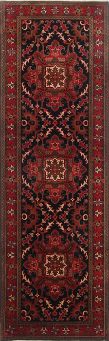 Heriz Black Runner Hand Knotted 27 X 711 Area Rug 250-23384 Image 0