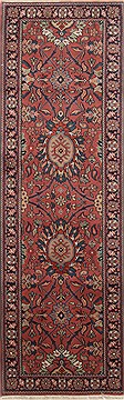 Kashan Purple Runner Hand Knotted 2'6" X 7'10"  Area Rug 250-23385