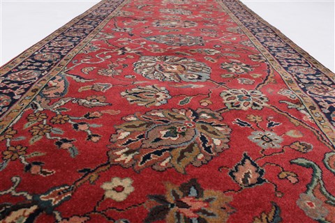 Tabriz Red Runner Hand Knotted 28 X 711 Area Rug 250-23387 Image 1