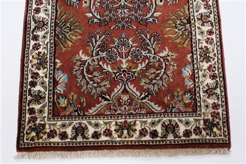 Kashan Brown Runner Hand Knotted 25 X 80 Area Rug 250-23388 Image 6