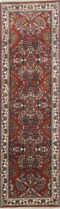 Kashan Brown Runner Hand Knotted 25 X 80 Area Rug 250-23388 Image 0