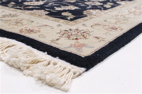 Tabriz Black Runner Hand Knotted 26 X 80 Area Rug 250-23394 Image 6