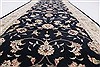 Tabriz Black Runner Hand Knotted 26 X 80  Area Rug 250-23394 Thumb 2