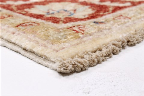 Pishavar Beige Runner Hand Knotted 28 X 86 Area Rug 250-23396 Image 7