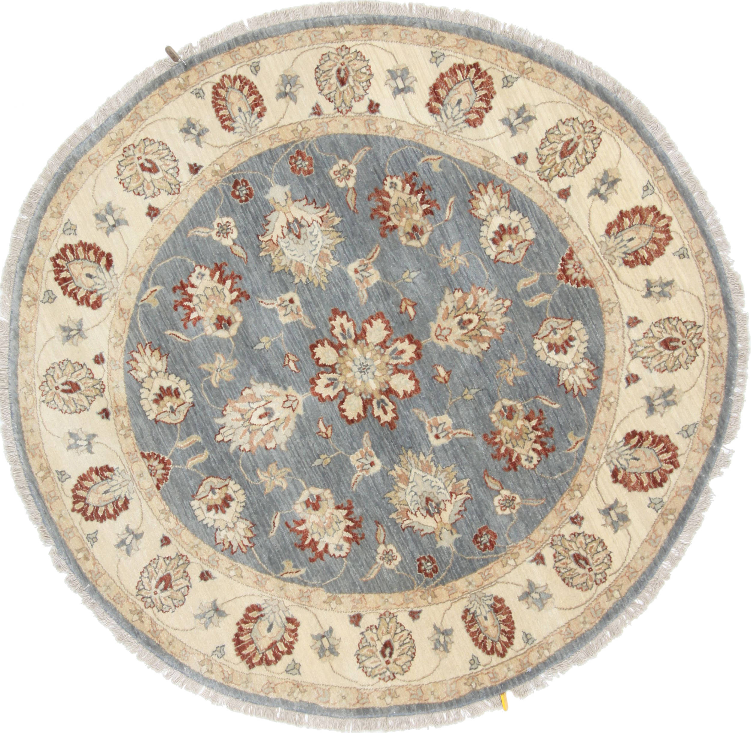 Stani Chobi Blue Round 5 To 6 Ft Wool Carpet 23409