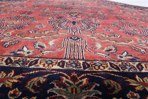 Sarouk Red Octagon Hand Knotted 50 X 50 Area Rug 250-23412 Image 2