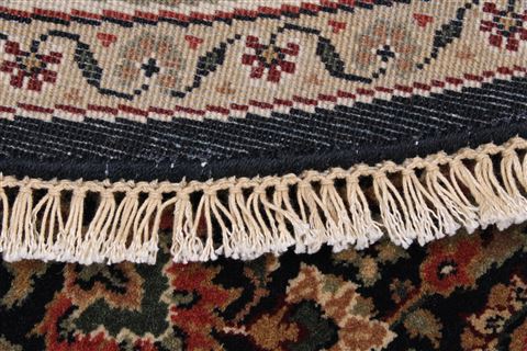 Herati Black Round Hand Knotted 50 X 50 Area Rug 250-23419 Image 1