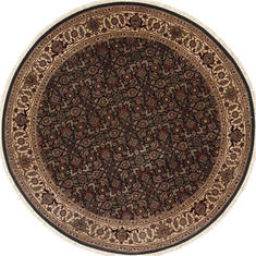 Herati Black Round Hand Knotted 5'0" X 5'0"  Area Rug 250-23419