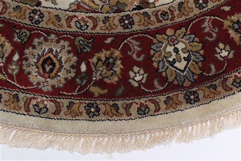 Kashmar Beige Round Hand Knotted 50 X 50 Area Rug 250-23428 Image 4