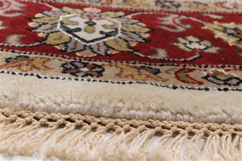 Kashmar Beige Round Hand Knotted 50 X 50 Area Rug 250-23428 Image 6