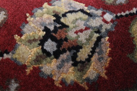 Kashmar Beige Round Hand Knotted 50 X 50 Area Rug 250-23428 Image 9