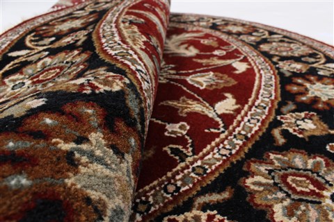 Kashmar Red Round Hand Knotted 411 X 411 Area Rug 250-23430 Image 1