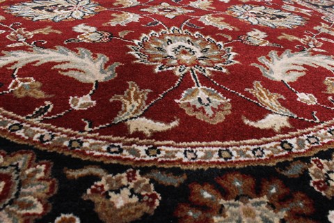 Kashmar Red Round Hand Knotted 411 X 411 Area Rug 250-23430 Image 4