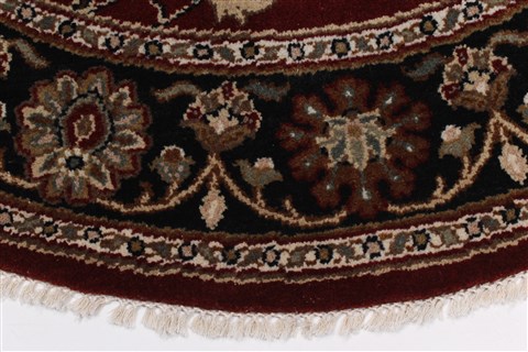Kashmar Red Round Hand Knotted 411 X 411 Area Rug 250-23430 Image 5