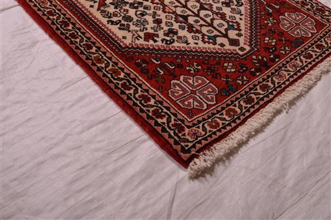 Abadeh Beige Hand Knotted 22 X 38  Area Rug 100-23431 Image 2