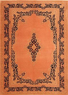 Kerman Red Hand Knotted 6'7" X 9'2"  Area Rug 100-23432